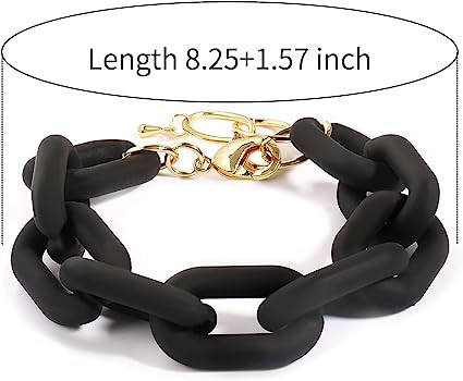 CONRAN KREMIX Resin Link Bracelet Trendy Bracelet Colorful Bracelet For Women And Beach Bracelets... | Amazon (US)