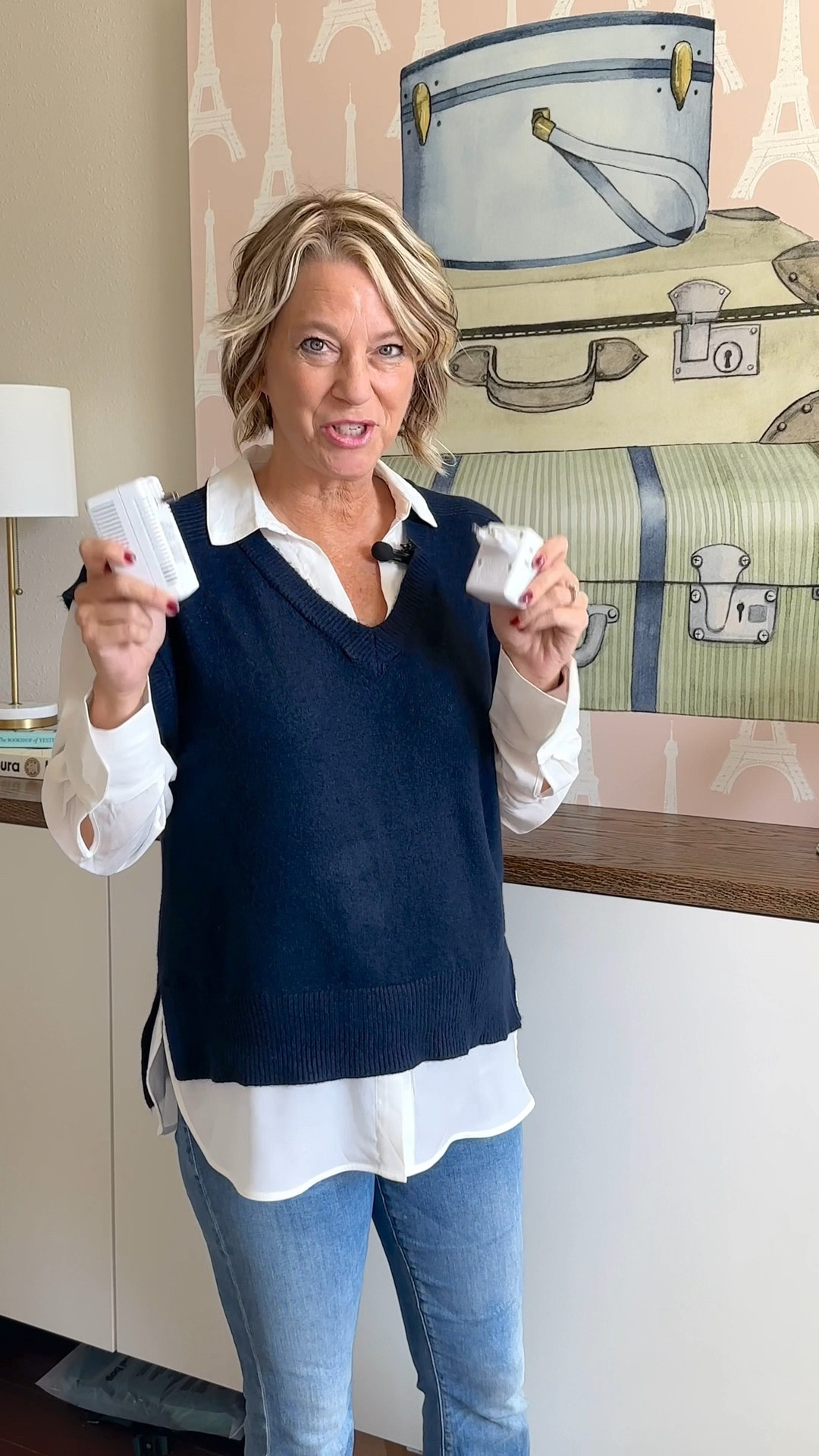 Pack a converter or adapter travel tips; I take multiple adapters to international cities for my dual voltage curling iron. Travel outfit is lightweight for my midlife style. #traveloutfit #over40 #midlifefashion #converter #adapter 

#LTKTravel #LTKOver40 #LTKHoliday