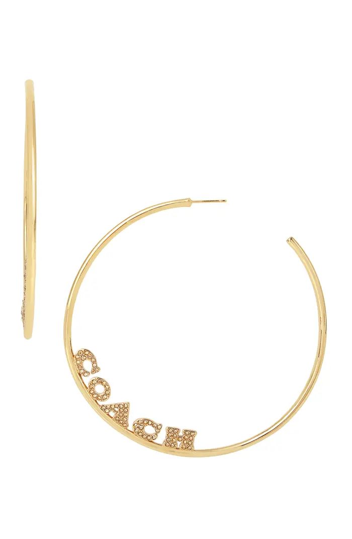 Large Logo Hoop Earrings | Nordstrom