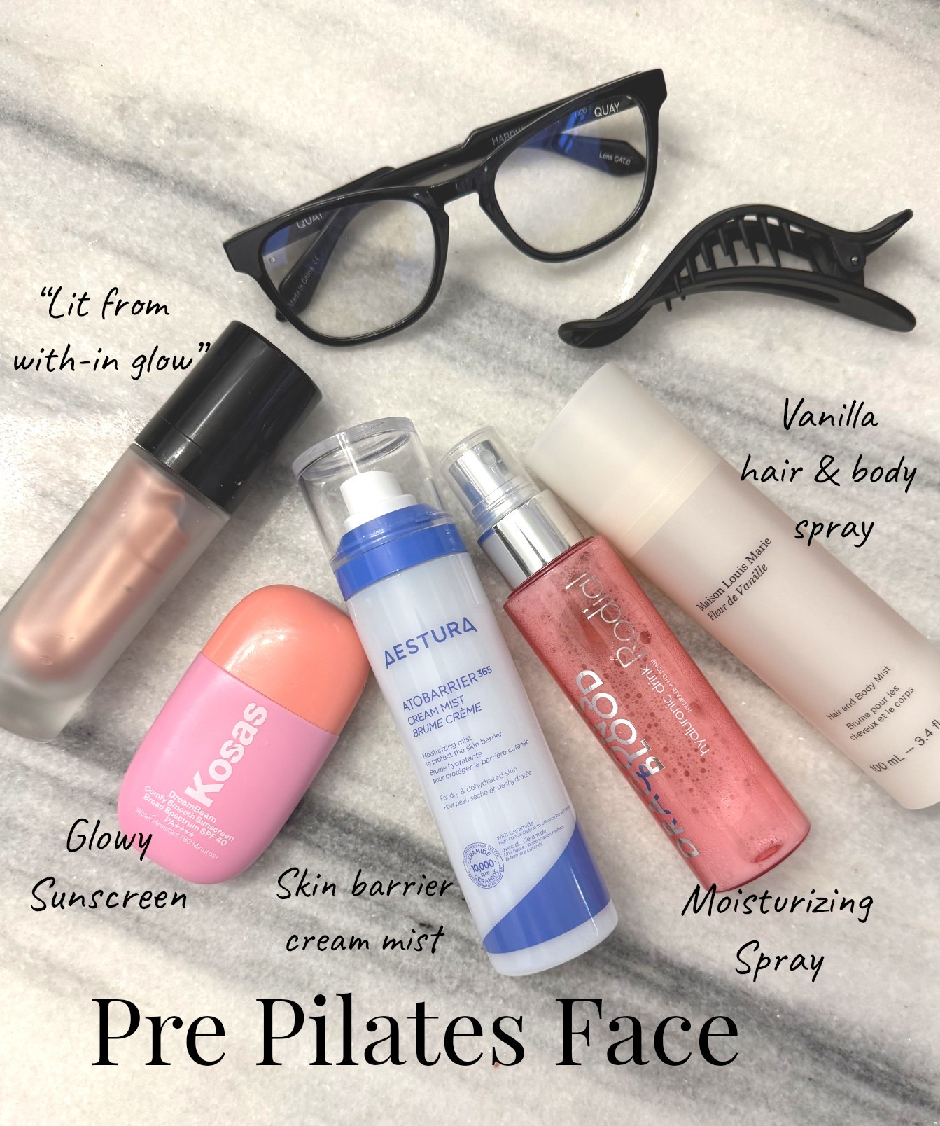 Pre Pilates skincare routine 

#LTKActive #LTKfitnessgoals #LTKmorningroutine