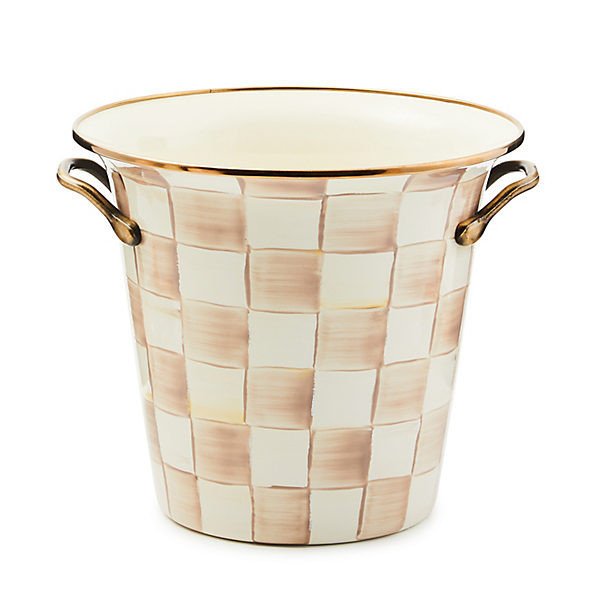 MacKenzie-Childs Mocha Check Wine Cooler | MacKenzie-Childs
