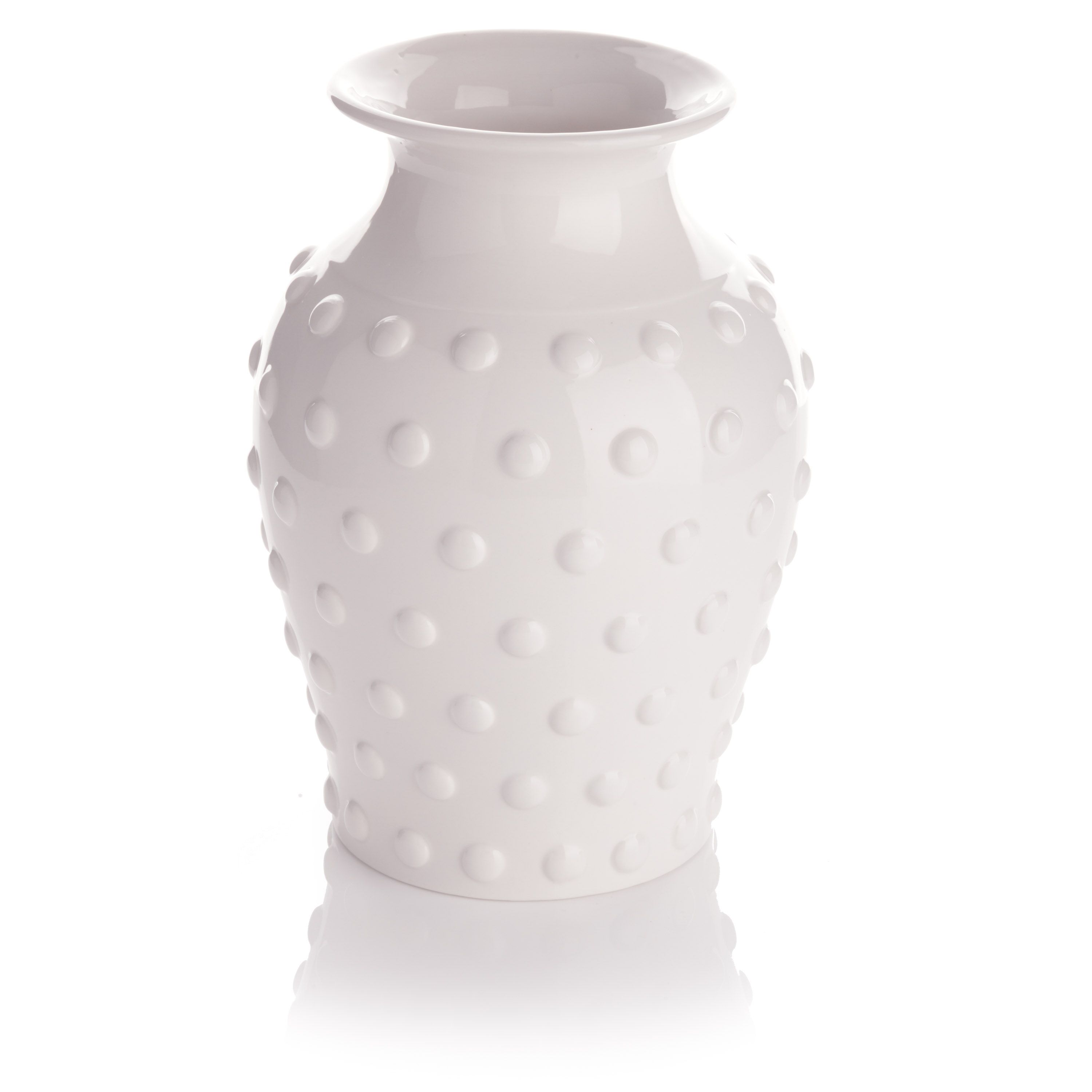 My Texas House Glass Hobnail Vase, 12" Tall, White | Walmart (US)