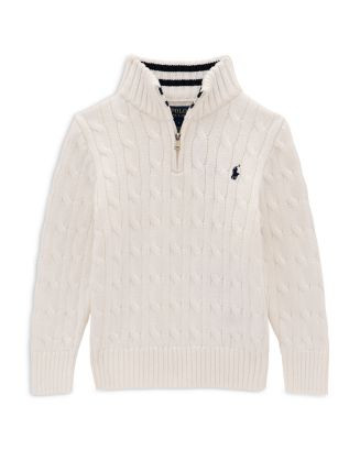 Ralph Lauren Boys' Cable Knit Cotton Quarter Zip Sweater - Little Kid, Big Kid  | Bloomingdale's ... | Bloomingdale's (US)