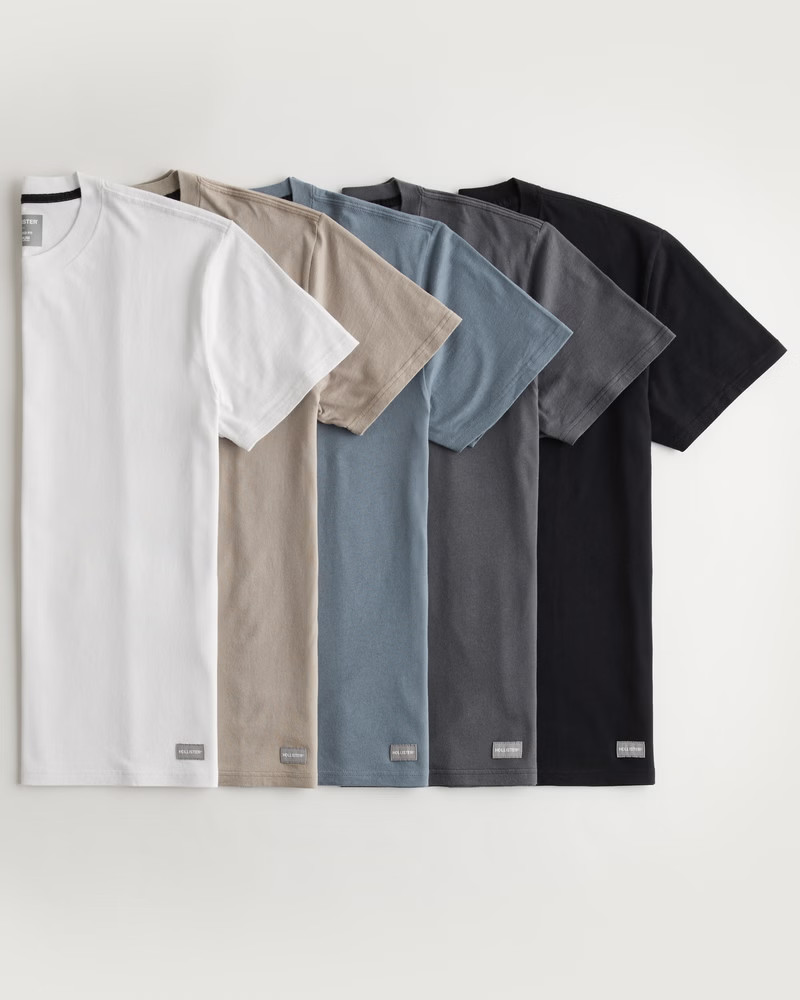 Men's Relaxed Crew T-Shirt 5-Pack | Men's | HollisterCo.com | Hollister (US)