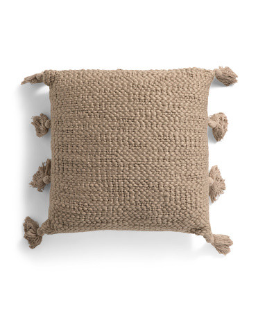 20x20 Tassel Woven Pillow | TJ Maxx