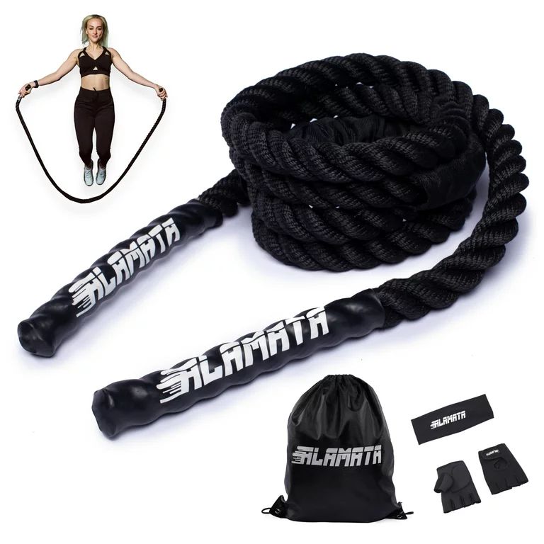ALAMATA 9.2ft Heavy Jump Rope Weighted Skipping Battle Rope Total Body Workout Exercise for Men a... | Walmart (US)
