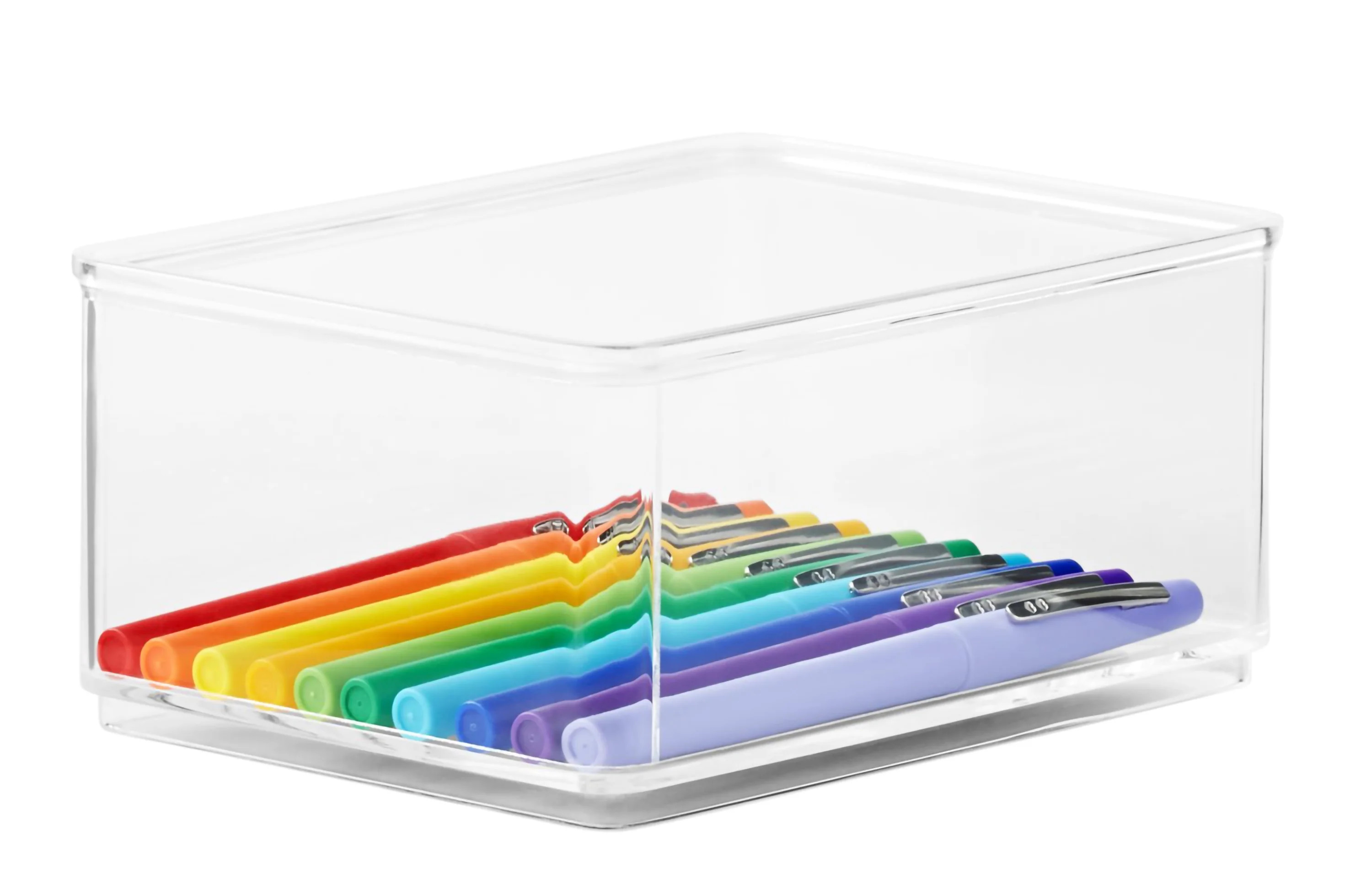 The Home Edit Medium Clear Storage Bin Organizer Insert, 2 Piece, 6.24" x 2.95" x 4.68" | Walmart (US)