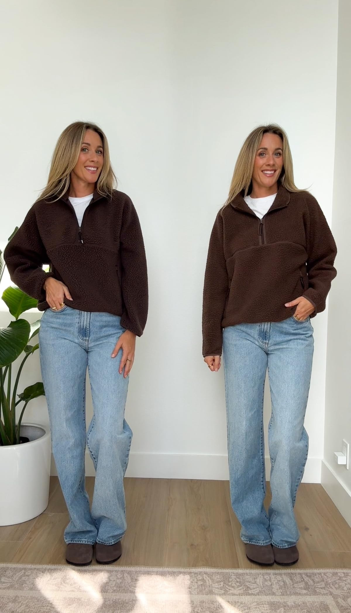 Aritzia vs Amazon fleece 

 #LTKSeasonal #LTKOver40 #LTKFindsUnder50