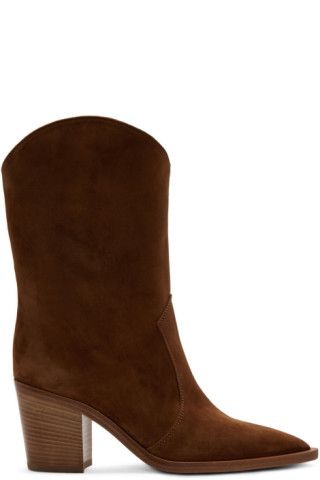 Brown Suede Denver Boots | SSENSE