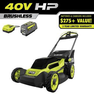 40V HP Brushless 20 in. Cordless Electric Battery Walk Behind Self-Propelled Mower with 6.0 Ah Ba... | The Home Depot