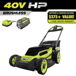 40V HP Brushless 20 in. Cordless Electric Battery Walk Behind Self-Propelled Mower with 6.0 Ah Ba... | The Home Depot