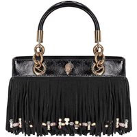 Kurt Geiger Kensington Fringe Black Handbag | Balardi (US & Canada)