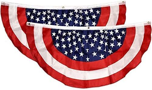 Gift Boutique Patriotic Bunting Banner 2 Pack American Flag Stars and Stripes USA July 4 Red Whit... | Amazon (US)