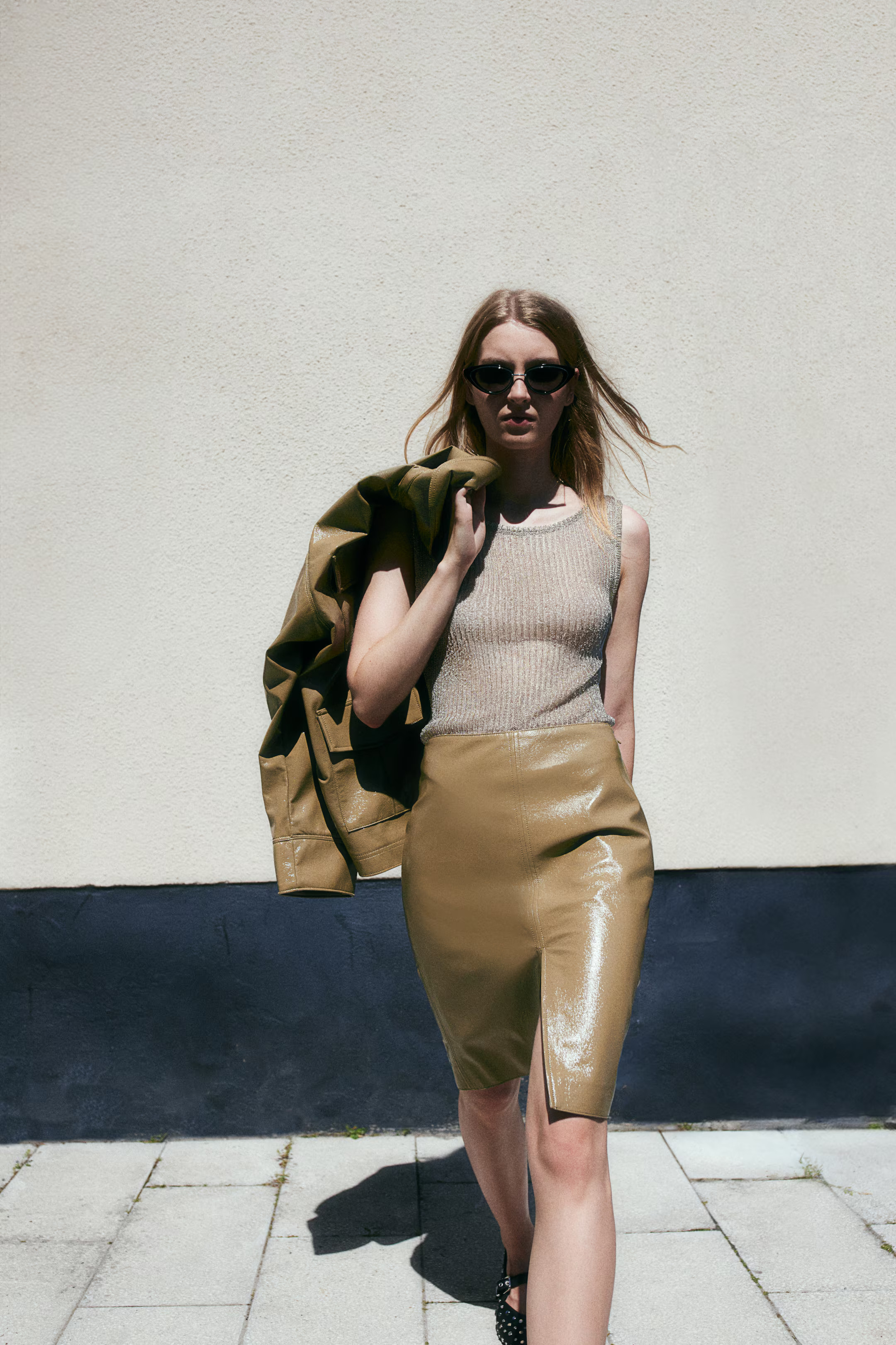 Coated Pencil Skirt | H&M (US + CA)