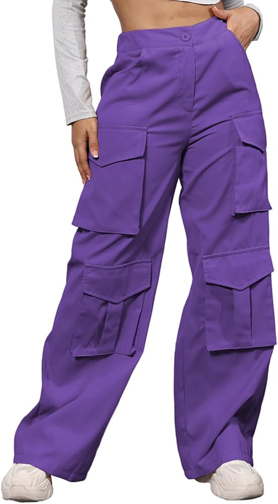Halfword Women Cargo Pants Athletic Hiking Elastic Waist Casual Relaxed Fit Jogger Pants with Poc... | Amazon (US)