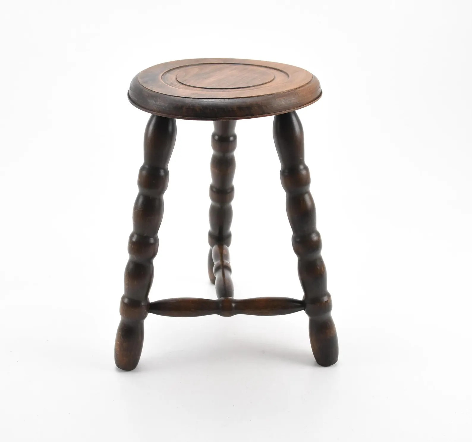 Chezrai - Vintage 16" Wooden Round Top Stool Plant Stand Barn Cottage Wood Tabouret Farmhouse Roo... | Etsy (US)