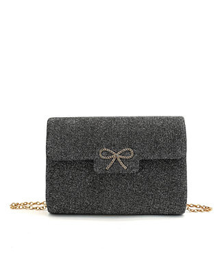 Frost Glitter Gem Bow Evening Crossbody Bag | Macy's