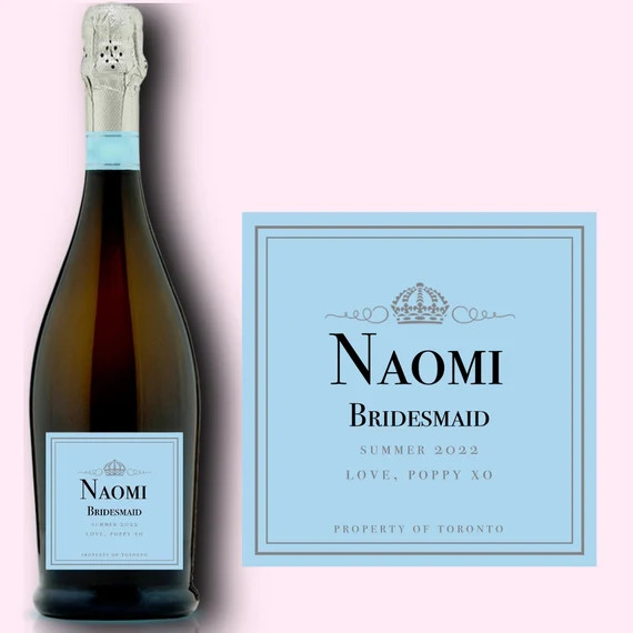 Bridesmaid Prosecco Champagne Labels | Maid of Honour Proposal | Will You Be My Bridesmaid | Brid... | Etsy (US)