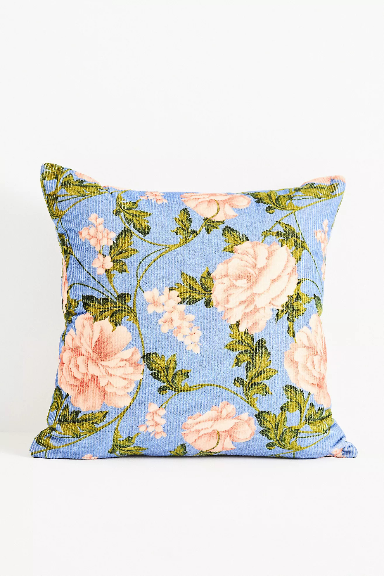 Celia Velvet Cord Floral Pillow | Anthropologie (US)