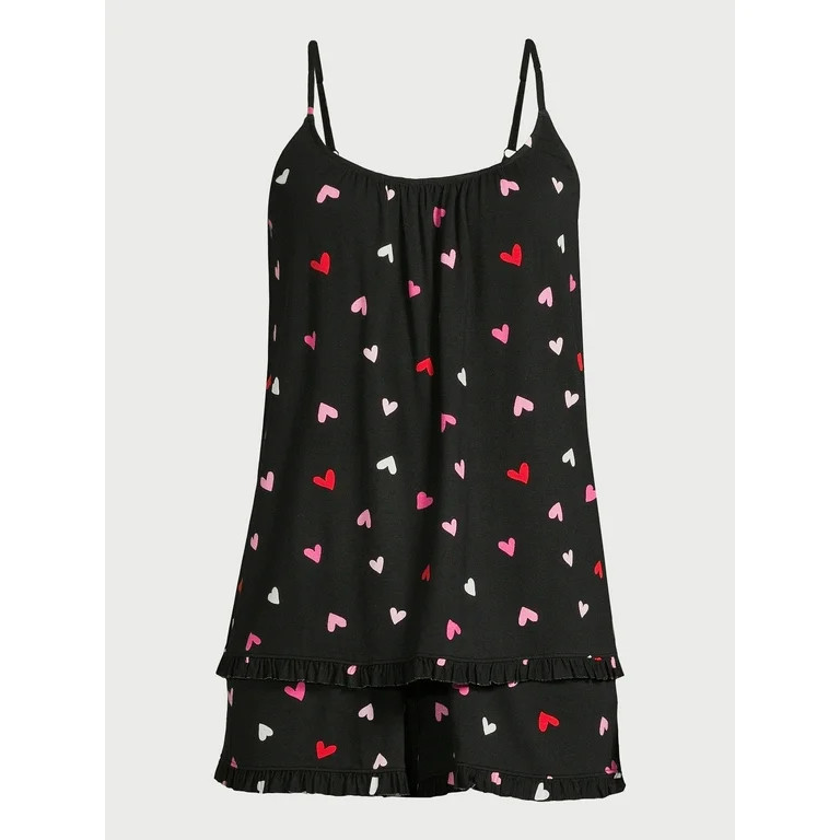 Joyspun Women’s Knit Camisole and Shorts Pajama Set with Pockets, 2-Piece, Sizes S to 3X | Walmart (US)