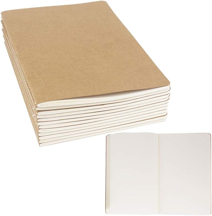 zmybcpack 12 Pack Journal Notebook Blank Sketch Notebooks for Travelers, Students, Office - Memo ... | Amazon (US)