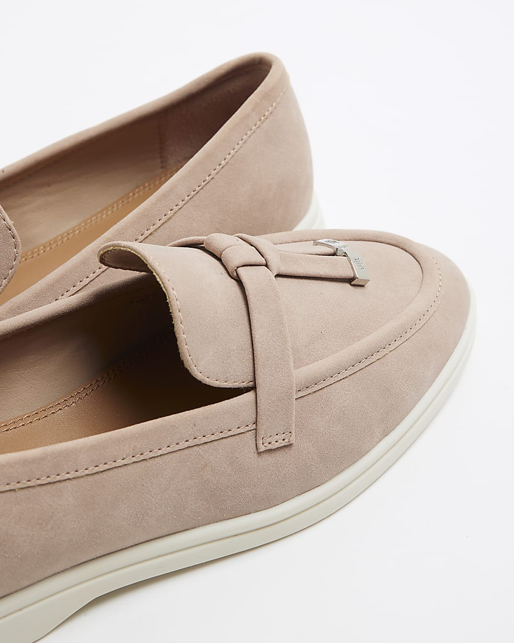 Pink Faux Suede Gum Sole Loafers | River Island UK & IE