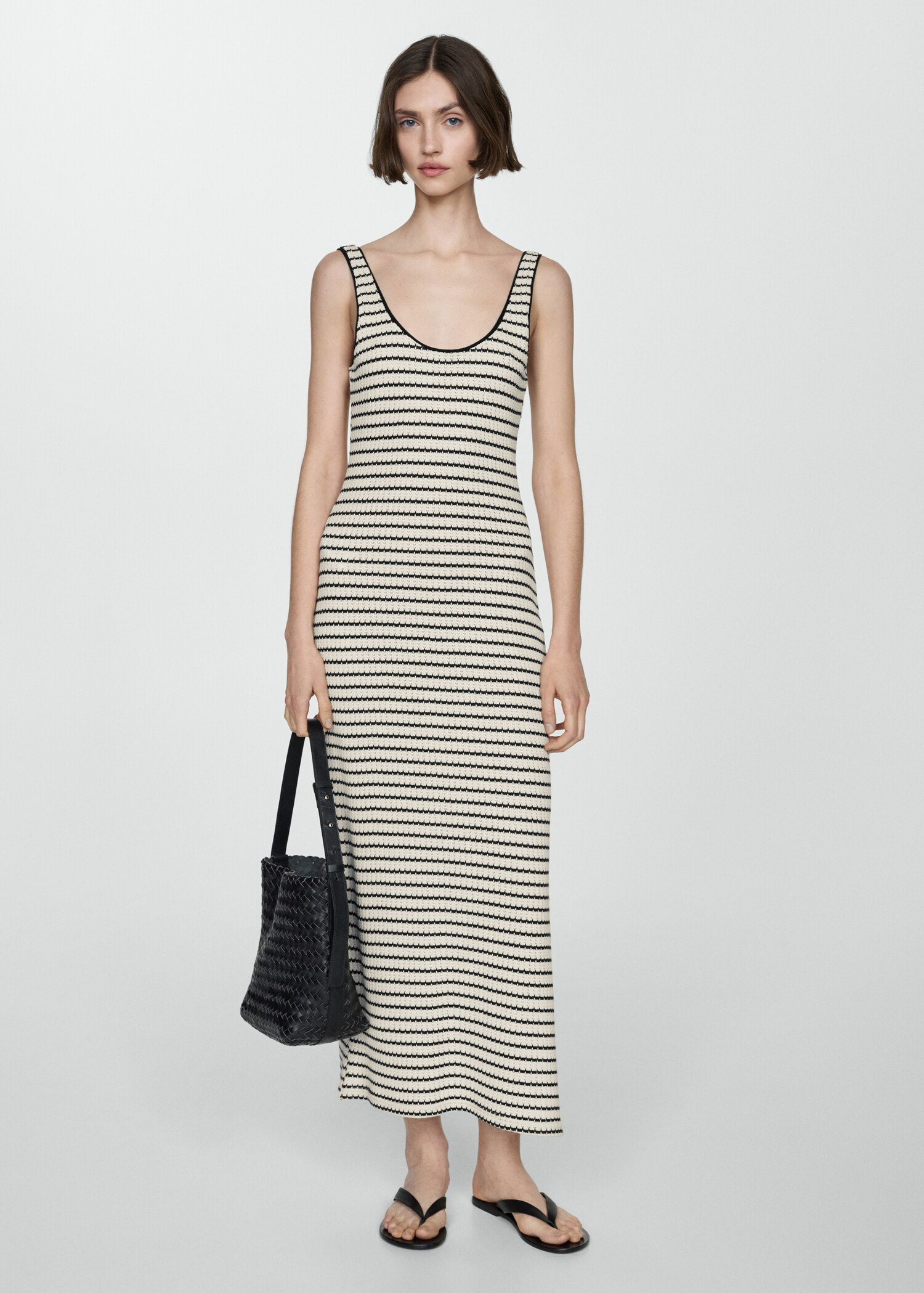 Side slit knit dress | MANGO (US)