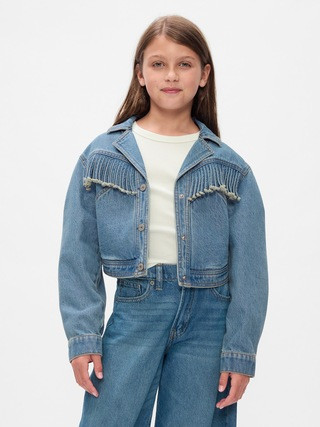 Kids Fringe Western Denim Jacket | Gap (US)