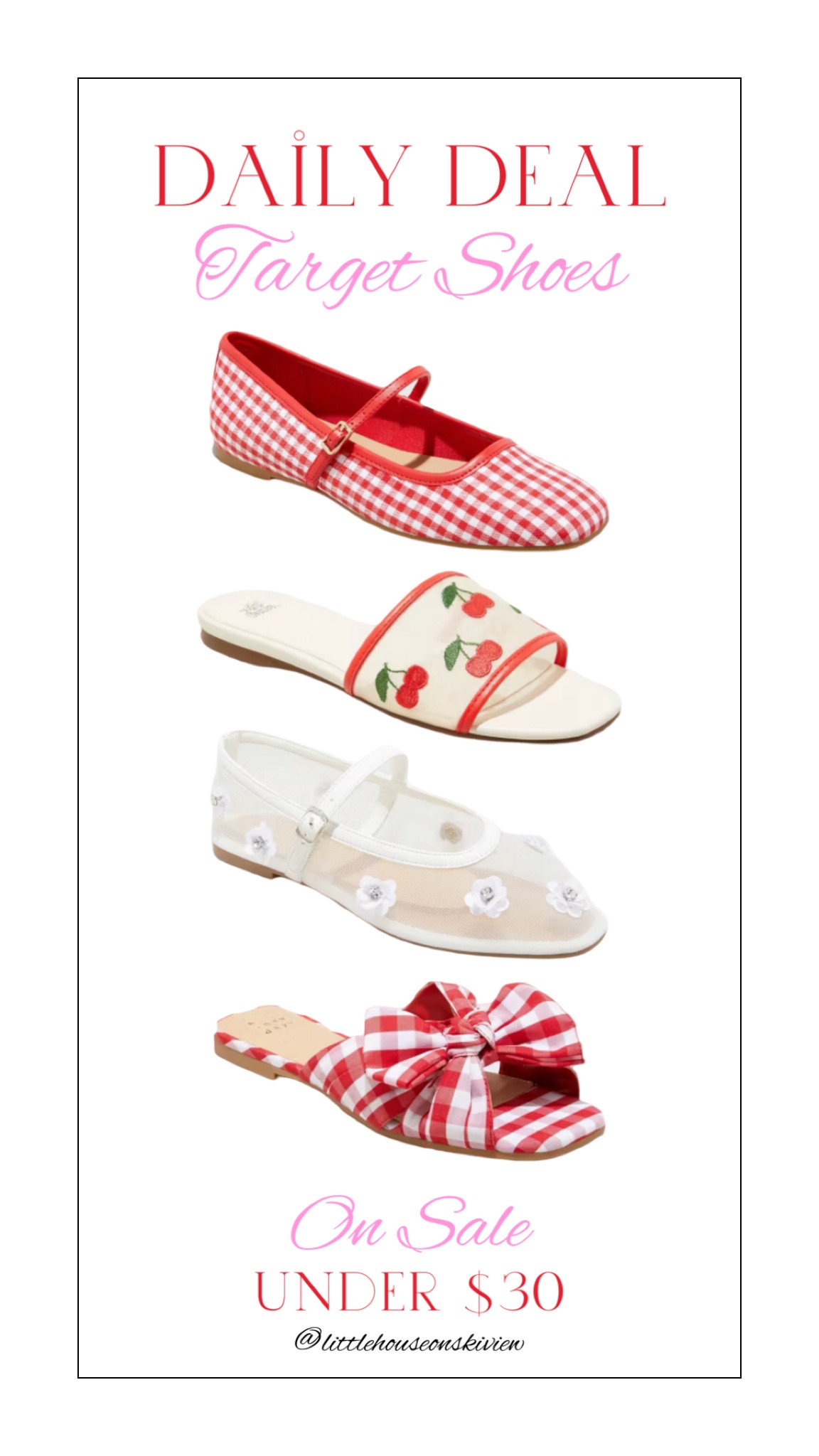 Daily Deal!! 25% OFF Target flats and sandals! 💋🍒

#LTKSaleAlert #LTKSeasonal #LTKFindsUnder50