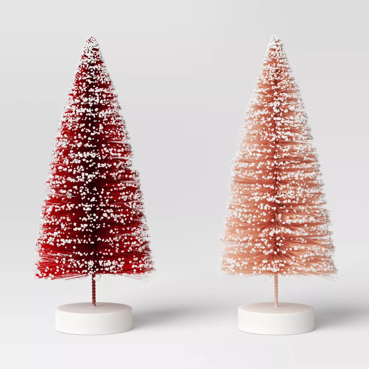 2pc 6" Sisal Bottle Brush Tree Christmas Figurine Set - Wondershop™ | Target