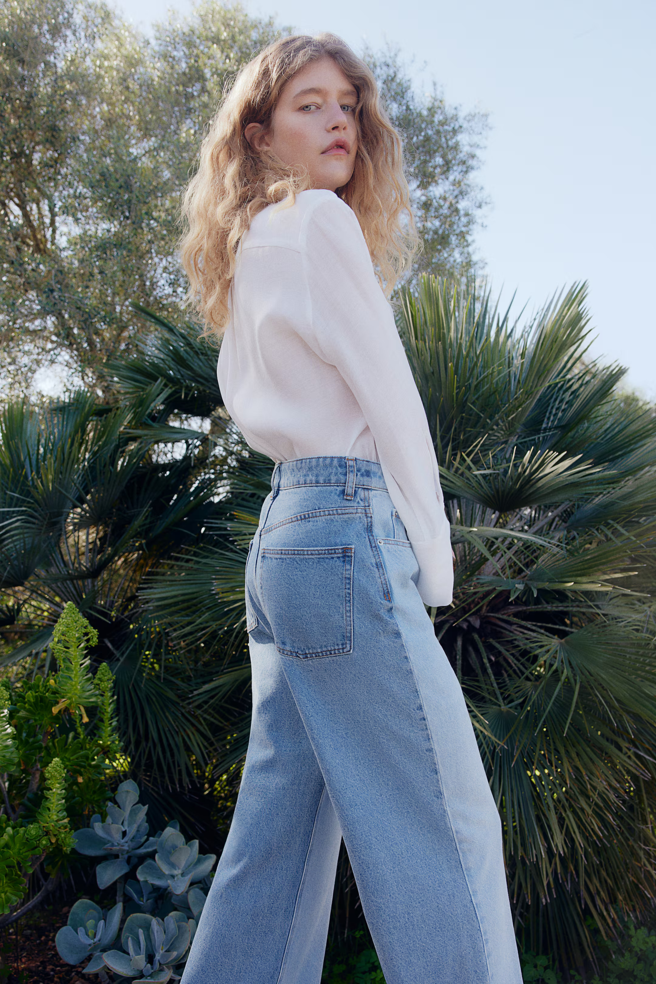 Wide-Leg Two-Toned Jeans | H&M (US + CA)