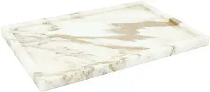 100% Natural Marble Serving Tray Luxury Calaccata Viola Marble Storage Tray for Home Decor Stone ... | Amazon (US)