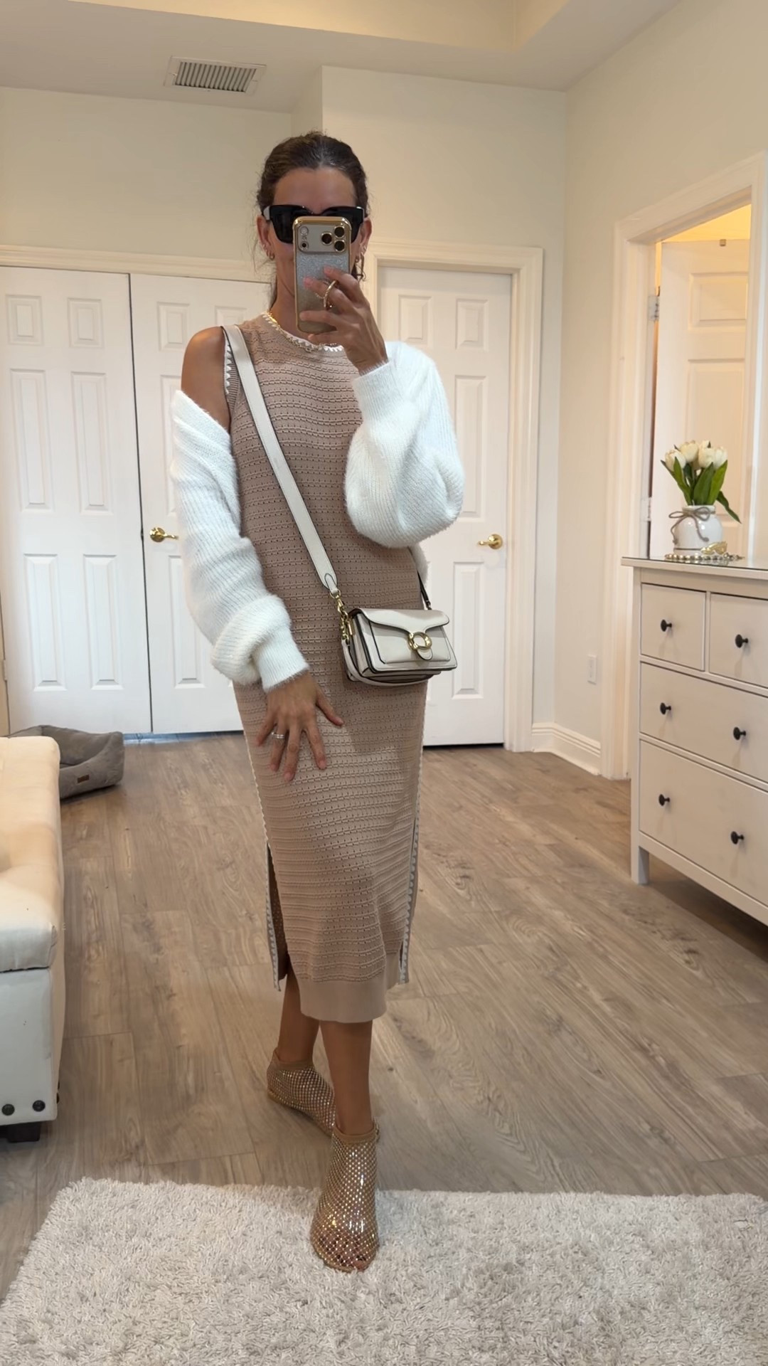 Size s in dress! Shoes are tts.

#LTKdayinmylife #LTKOver40 #LTKHoliday