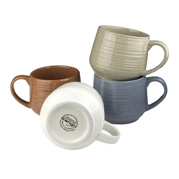 Sango Siterra Painter's Palette Mixed Stoneware Coffee Mug (Set of 4) | Wayfair North America