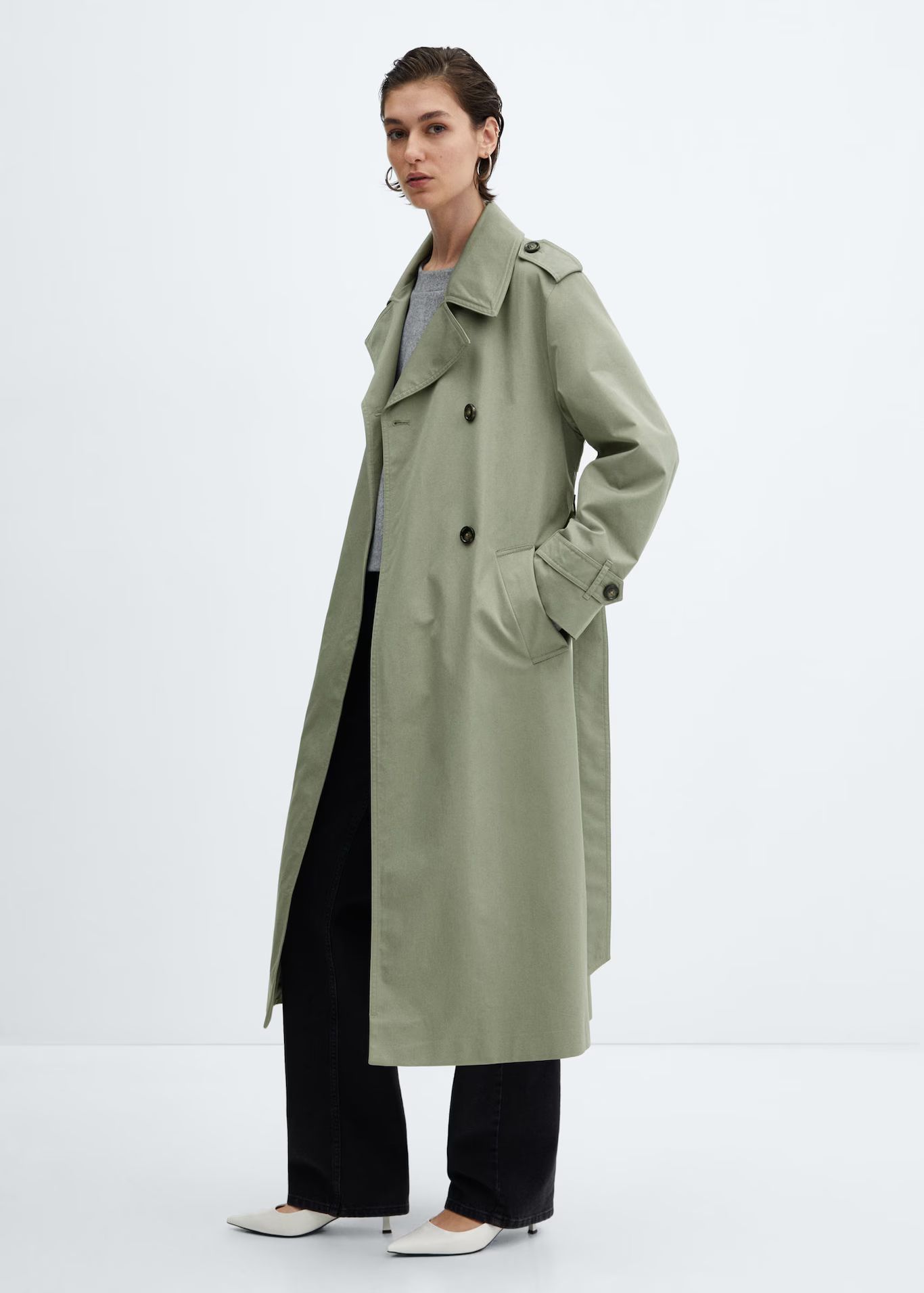 Double-button trench coat | MANGO (UK)