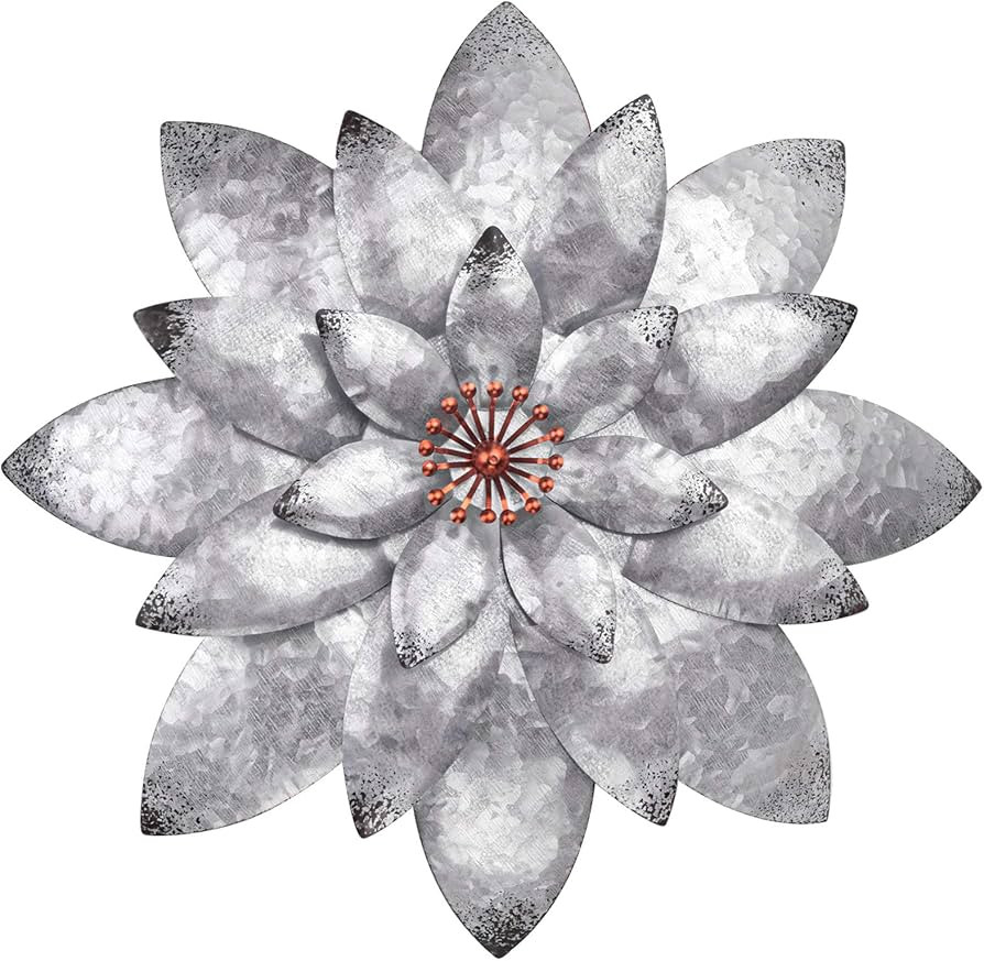 EASICUTI Bohemian Galvanized Metal Flower Wall Decor Metal Wall Art Decorations Hanging For Indoo... | Amazon (US)