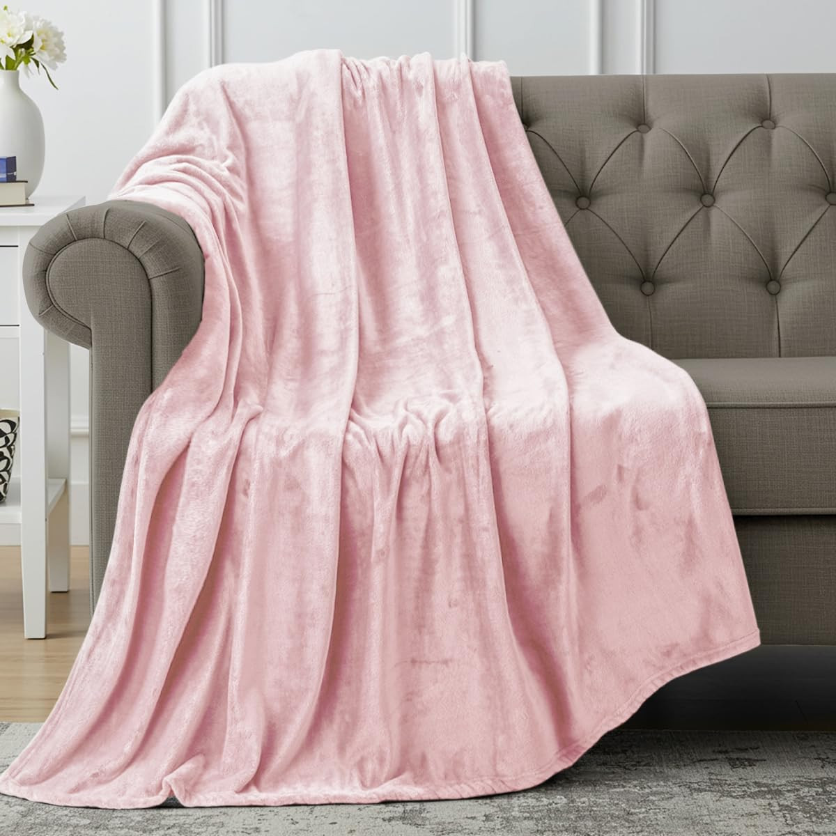 Utopia Bedding Fleece Blanket Throw Size Pink 300GSM Luxury Anti-Static Fuzzy Soft Microfiber Bla... | Amazon (US)