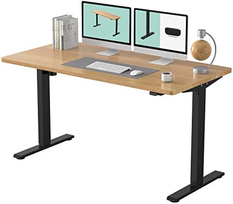 FLEXISPOT Height Adjustable Desk Electric Sit Stand Desk Home Office Table Standing Desk (55x28 B... | Amazon (US)