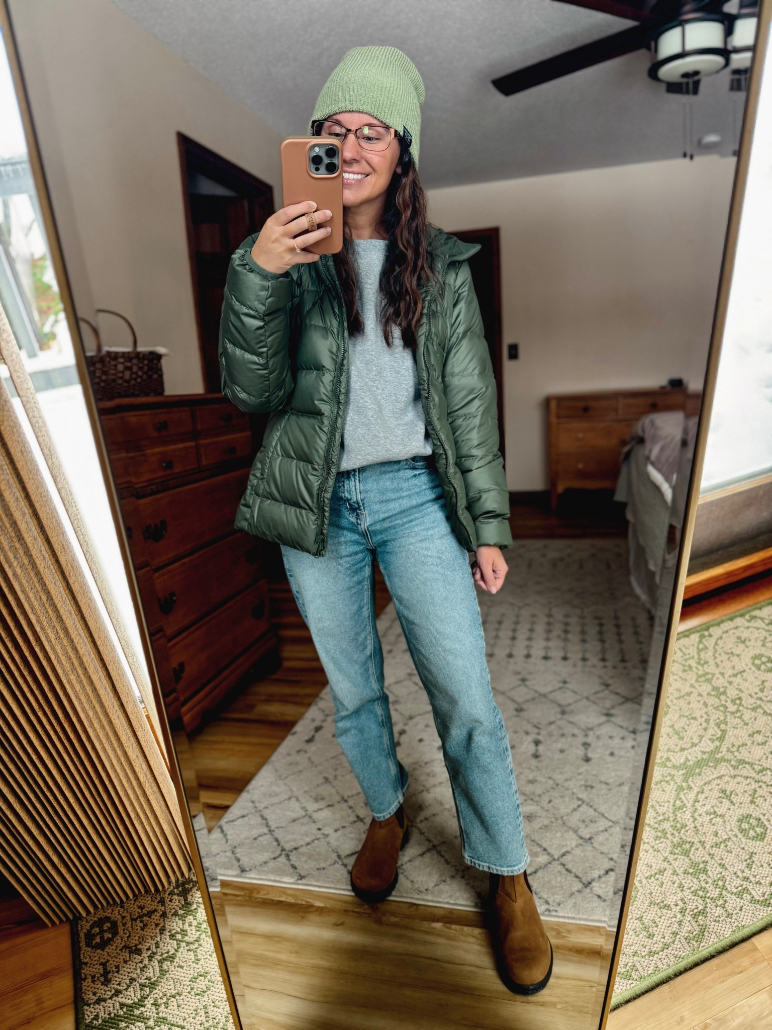 Wearing small in my crewneck (it’s from Walmart and only $11 but I’ll link it on Mavely—I’ll link similar ones here). My jeans are size 00short and my blundstone boots are size 6.5 (also linked similar ones).  

Wearing size small in my quince puffer coat, I linked it, but ny color is sold out so I also linked similarly colored ones 

#LTKootd #LTKSeasonal #LTKPetite