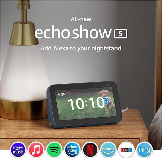 All-new Echo Show 5 (2nd Gen, 2021 release) | Smart display with Alexa and 2 MP camera | Deep Sea... | Amazon (US)