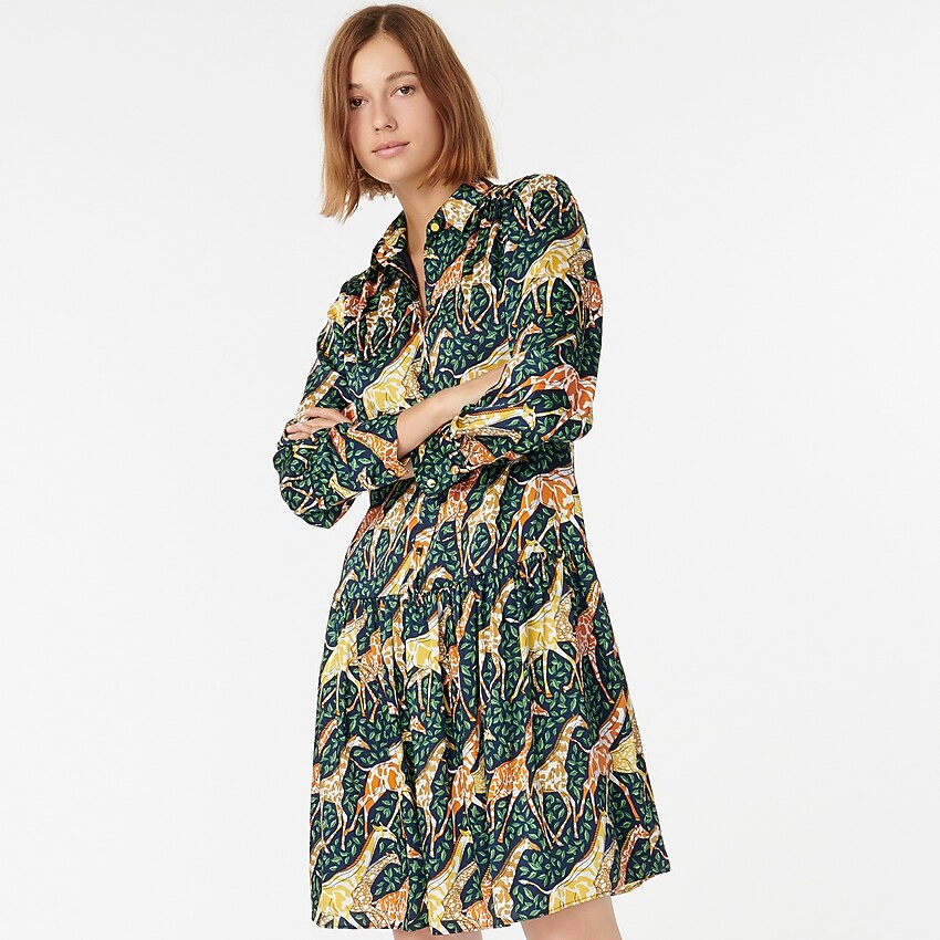 Shirtdress in giraffes | J. Crew US
