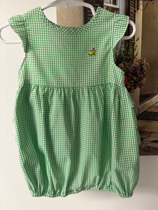 MASTERS BUBBLE ROMPER  Green Gingham Bubble | Poshmark