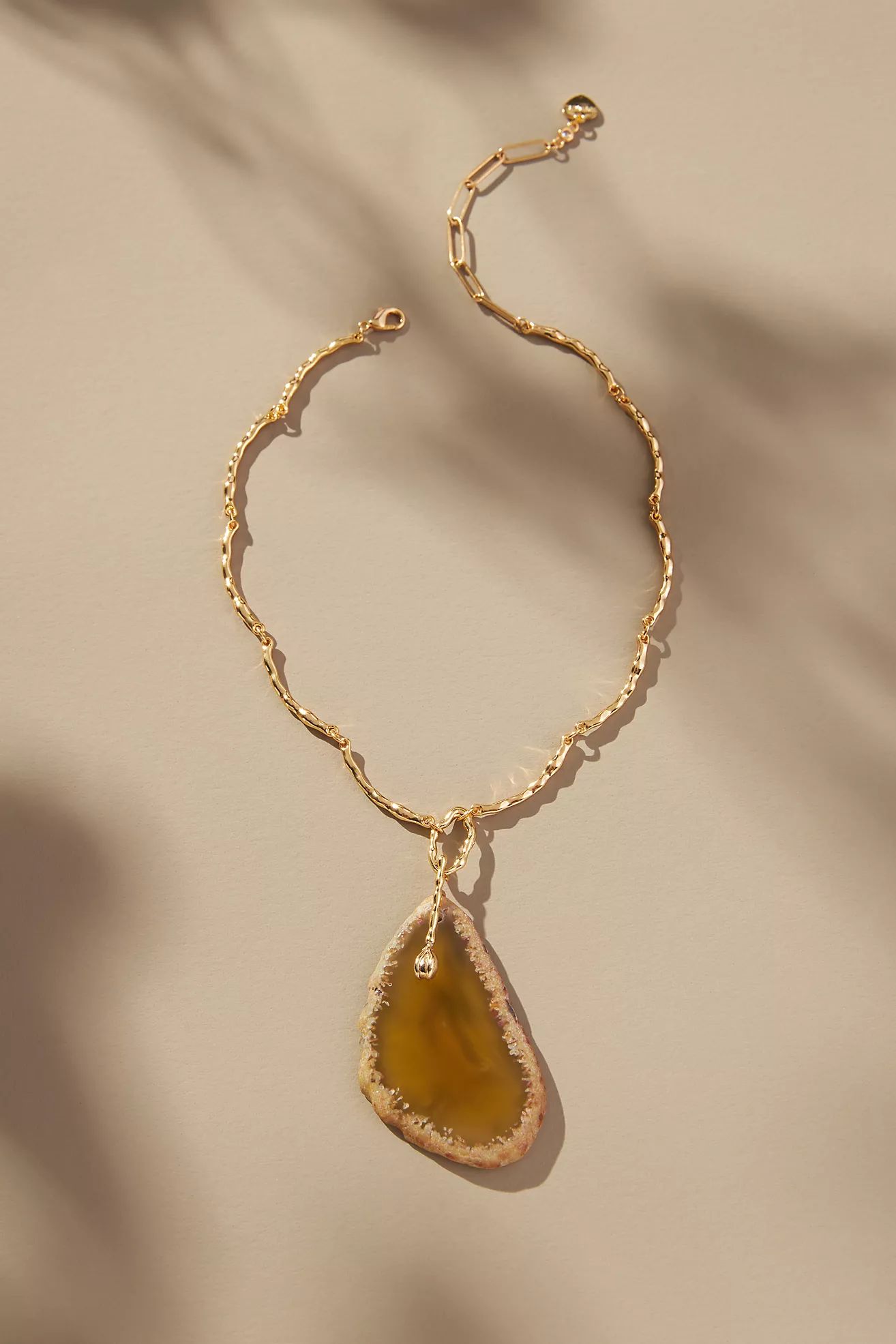 Wavy Chain Agate Pendant Necklace | Anthropologie (US)
