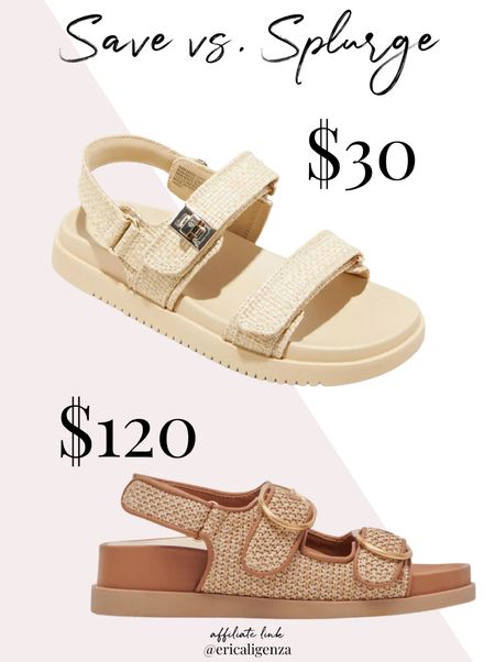 Save vs splurge! Target raffia sandals for $30 vs $120 raffle buckle sandals! 

Tan sandals // spring sandals // sandals under $50 

#LTKstyletip #LTKfindsunder50 #LTKSeasonal