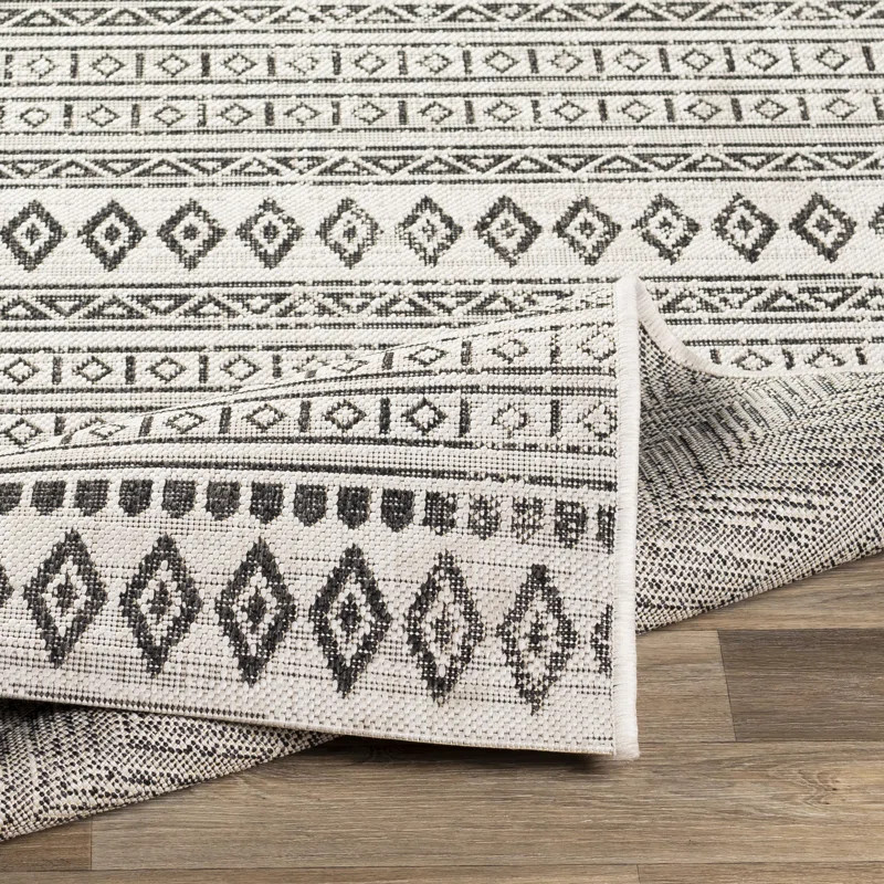 Brennen Tribal Black Indoor/Outdoor Area Rug | Wayfair North America