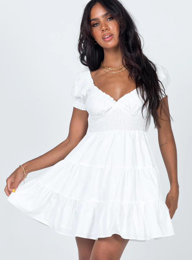 Daniela Mini Dress White | Princess Polly US