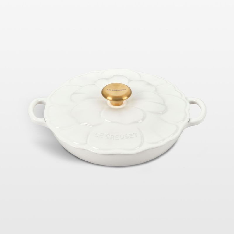 Le Creuset 2.25-Qt.Petal White Enameled Cast Iron Braiser + Reviews | Crate & Barrel | Crate & Barrel