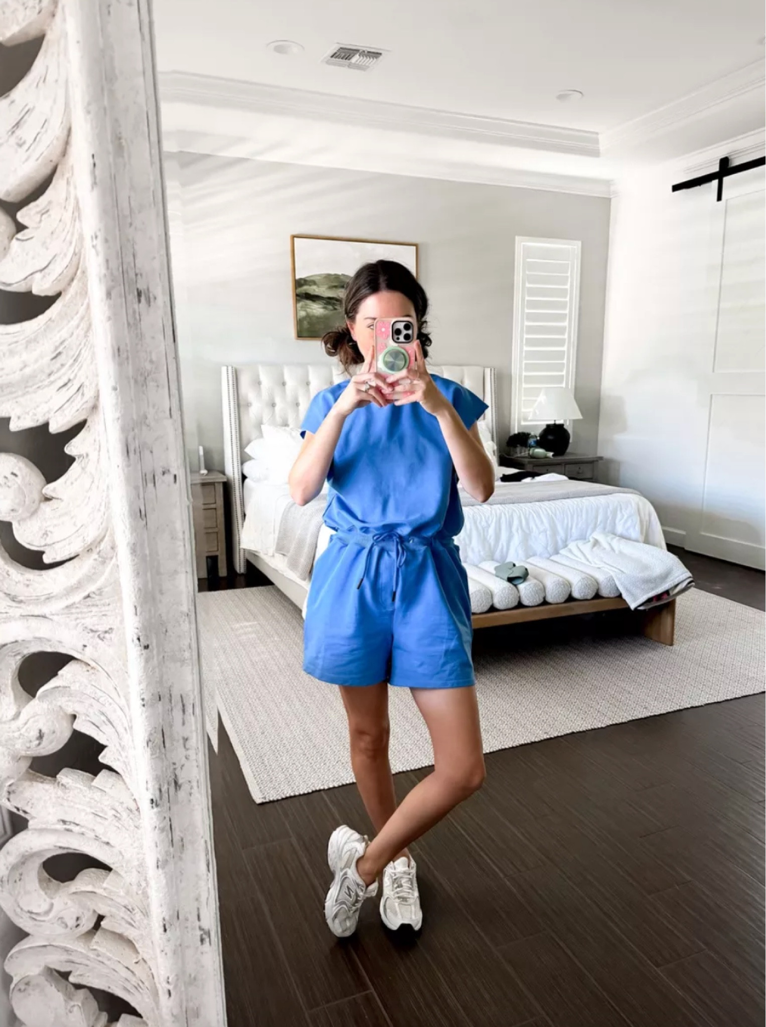 Summer Chic Active Romper! Blue summer romper - comfy summer look - summer romper - summer loungewear - summer activewear 

#LTKSeasonal
