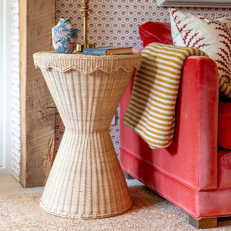 Rattan Damru Side Table - Etsy | Etsy (US)