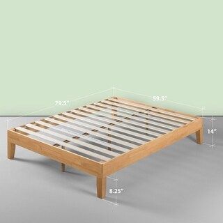 Priage by Zinus 14 Inch Deluxe Solid Wood Platform Bed (Queen) | Bed Bath & Beyond